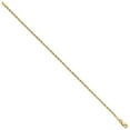 thumbnail image 3 of 10K Solid Yellow Gold 1.5mm Extra Light Rope Chain Bracelet, 3 of 5
