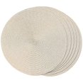 thumbnail image 1 of Round Braided Placemats Set Of 6 Table Mats For Dining Tables Woven Washable Non-slip Place Mats 15, 1 of 5