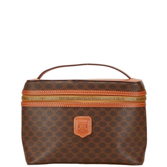 Pre-Owned Celine Macadam handbag vanity bag brown leather women's CELINE (Good)