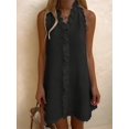 thumbnail image 5 of Women's Sleeveless Mini Tank Dresses Sundress Dress for Casual Black XL, 5 of 7