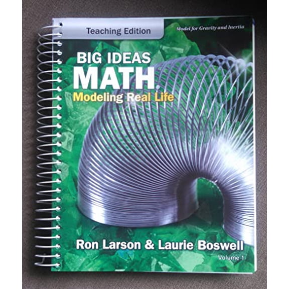 Pre-Owned Big Ideas Math: Modeling Real Life (Grade K) Teaching Edition Volume 1, 9781635988734, 163598873X, Paperback,