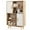 White, variant on Giantex Storage Cabinet w/Doors & Anti-Tipping Device, 4-Tier Bookshelf, Tall Cupboard in Bedroom, Living Room, Kitchen, Black