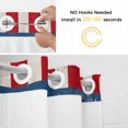 thumbnail image 5 of 4th of July No Hook Shower Curtain Waterproof, Bathroom Curtains with Snap in Liners and See Through Top Window, Retro Wood Patriot Independence Day Hotel Style Bathtub Curtains Shower 36"Wx78"L, 5 of 8