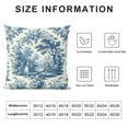 thumbnail image 5 of PRATYUS  French Country Pillow Covers Vintage Toile Blue Decorative Throw Pillow Case Cushion Cover for Bedroom Sofa Living Room Couch Chair Office, 5 of 5