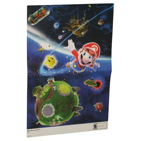 Nintendo Power Super Mario Galaxy Wii Double Sided Poster