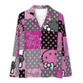 thumbnail image 4 of Hello Kitty Women Pajamas Set Long Sleeve Sleepwear Button Down Nightwear Soft Pjs Set with Pockets, 4 of 7