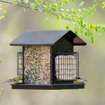 thumbnail image 3 of More Birds Hopper Suet Seed Feeder, Sunflower/Mixed Seed, Black, 3 of 6