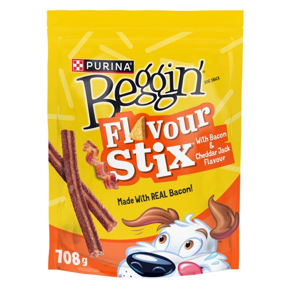 Beggin' Flavour Stix Bacon & Cheddar Jack, Chewy Stick Dog Treats 708 g