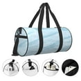 thumbnail image 5 of Gaeub Blue Marble Lightweight Travel Cylinder Bag Gym Tote Bag Sports Training Duffle Bag with Pockets and Straps, 5 of 8