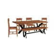 thumbnail image 4 of Taran Designs Harper 81" Live Edge Solid Wood Dining Table in Brown/Black, 4 of 5