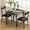 Black, variant on Square Dining Table Set for 2, 3-Piece Kitchen Table and Upholstered Chairs, Modern Dinette Set with Metal Frame for Small Space, Apartment, Studio