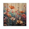 thumbnail image 3 of Designart "Pointillism Art of Abstract Wildflowers I" Floral Print on Natural Pine Wood, 3 of 5
