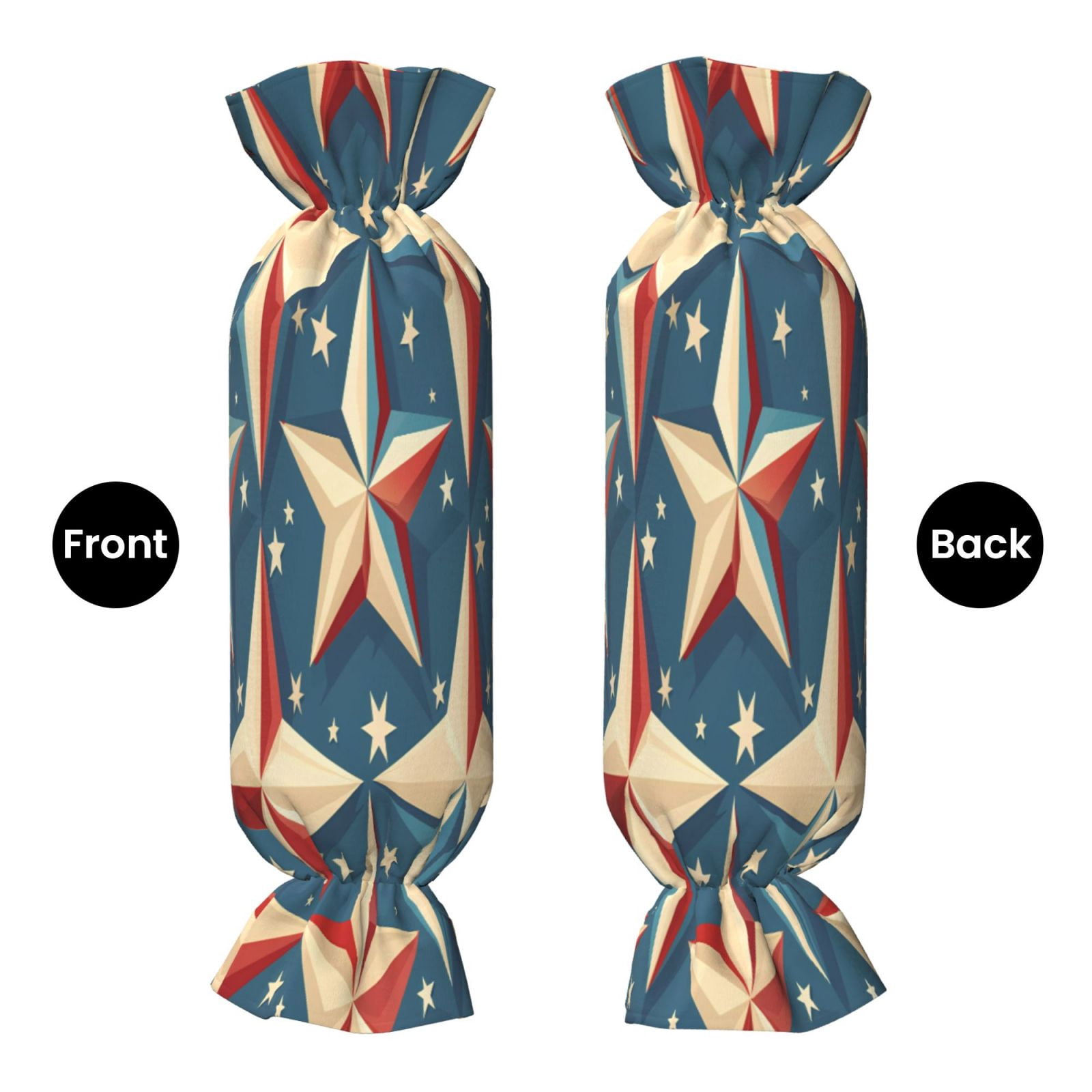 Candy Throw Pillow Travel Cervical Pillow Cylindrical Neck Body Cushion With Insert For Bed Couch Home Decor 9.8x24.4in Independence Day Theme Elements Star (7)