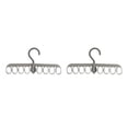 thumbnail image 4 of Toystoory Percha para ropa, giratoria de 360 grados, 16 agujeros, ropa interior de plástico, gancho seco, para viaje, Hotel, baño, Gris 2Conjunto, 4 of 6
