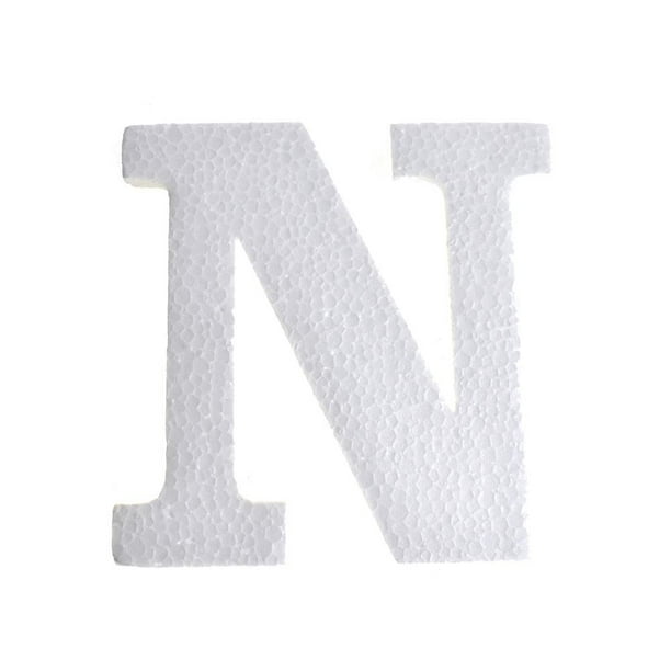 Craft Styrofoam Letter Cut Out "N", 43/4Inch, 12Count