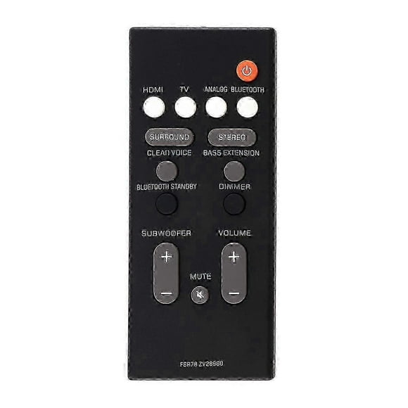 Yamaha YAS-106 YAS-207 ATS-1060 YAS-107 ATS-1070 Bluetooth Soundbar Remote Control FSR78 ZV28960