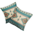 thumbnail image 5 of Western Throw Pillow Covers 16x16 Inch Vintage Turquoise Set of 2 Southwestn Aztec Decorative Pillows Cushion Cover Square Indoor Outdoor Living Room Bedroom Sofa Chair Home Decor (BZ), 5 of 7