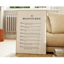 The Beatitudes Art Bible Verse Wall Decor Christian Wall Art Sunday School Classroom Housewarming Gift Church Office Poster Wall Art, Modern Wall Decor, 8x12 UNFRAMED