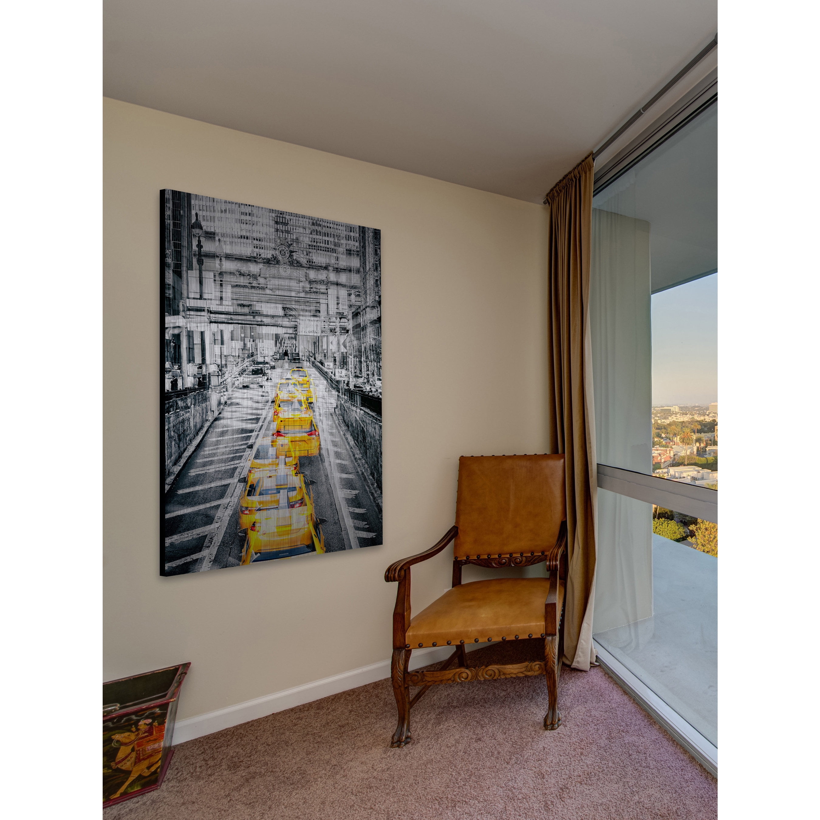 "Yellow Means Go" Painting Print on Brushed Aluminum