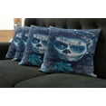 thumbnail image 5 of Ambesonne Sugar Skull Throw Pillow Cover 4 Pack, Frozen Dead Folk, 20", Multicolor, 5 of 5