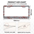 thumbnail image 2 of Aluminum License Plate Frame 2 Pack Car Exterior Accessory Car Tag Holder for Front Rear Plates Cars Decor Red Berries and Robin Birds, 2 of 7