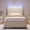 Beige, variant on 4 EVER WINNER Queen Size LED Bed Frame, Wingback Platform Bed with Upholstered Headboard, Black