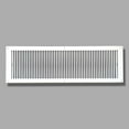thumbnail image 1 of Air Return Grill 8″ x 30″ with 10" X 32"Faceplate – Contemporary Design Decorative HVAC Vent Cover, Cast Aluminum, Powder-Coated, Repaintable Wall Ceiling Floor Grille (VR102), 1 of 7
