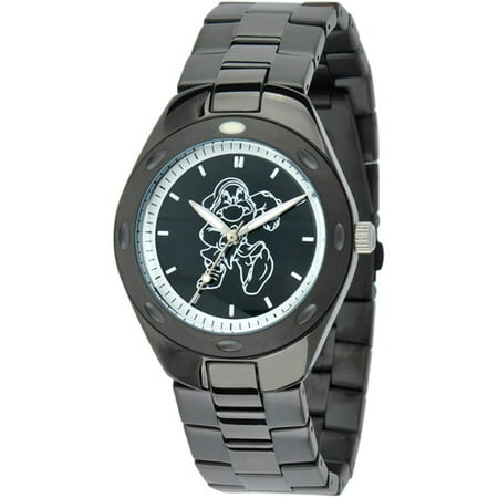 Disney Grumpy Men's Fortaleza Stainless Steel Watch, Black Bracelet