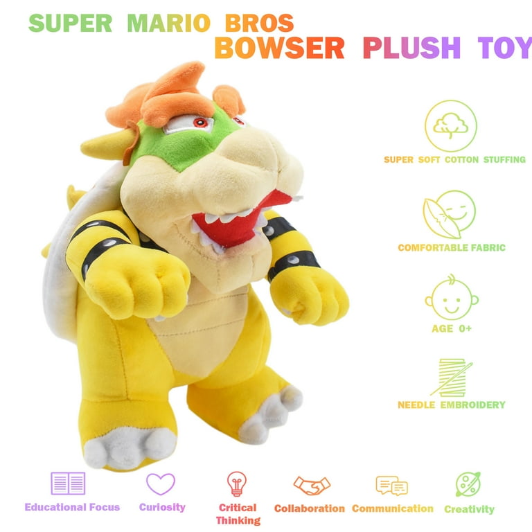 Super Mario Bros All Star Collection Stuffed Animals Plushie - Bowser King Anime Plush,10 Super Mario Bros All Star Collection Stuffed Animals Plushie - Bowser King Anime Plush,10