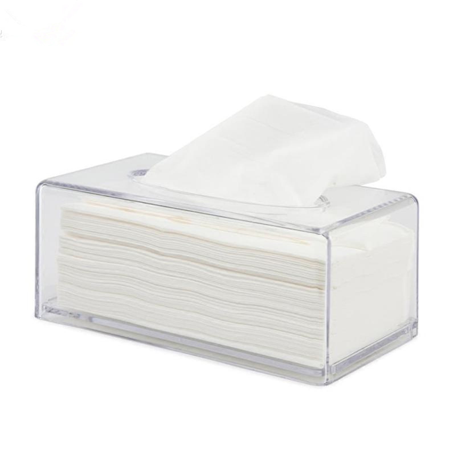 EnowiseYL Clear Tissue Dispenser Box Facial Acrylic Tissue Box Cover Holder For Bathroom