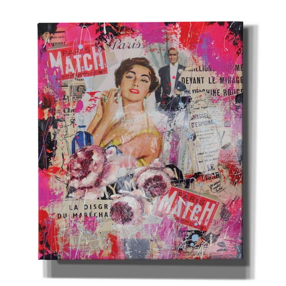 Epic Graffiti 'Paris Match' by David Drioton, Giclee Canvas Wall Art, 26"x30"