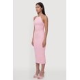 thumbnail image 2 of Women's Metallic Neck Detail Side Ruched Midi Dress, 2 of 3