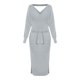 thumbnail image 5 of Vestido informal de mujer con cuello en V y espalda escotada: diseño elegante para todas las estaciones, lavable a máquina, tallas S-XL, largo 105-108 cm., 5 of 5