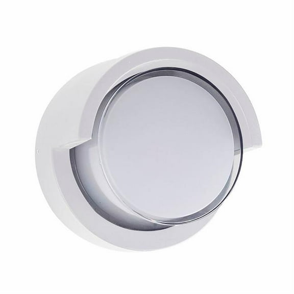 Sunshine Lighting B3137792 12W 850 Lumen 90 CRI LED Round Modern Wall Sconce Light Fixture with Canopy, White