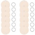thumbnail image 2 of 100 piezas de discos de madera redondos con agujeros, etiquetas para tableros de cumpleaños y 100 piezas de anillos de 15 mm para artes y manualidades (3 cm), 2 of 5