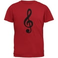 thumbnail image 1 of T-Shirt Jeunesse Rouge Treble Clef, 1 of 1