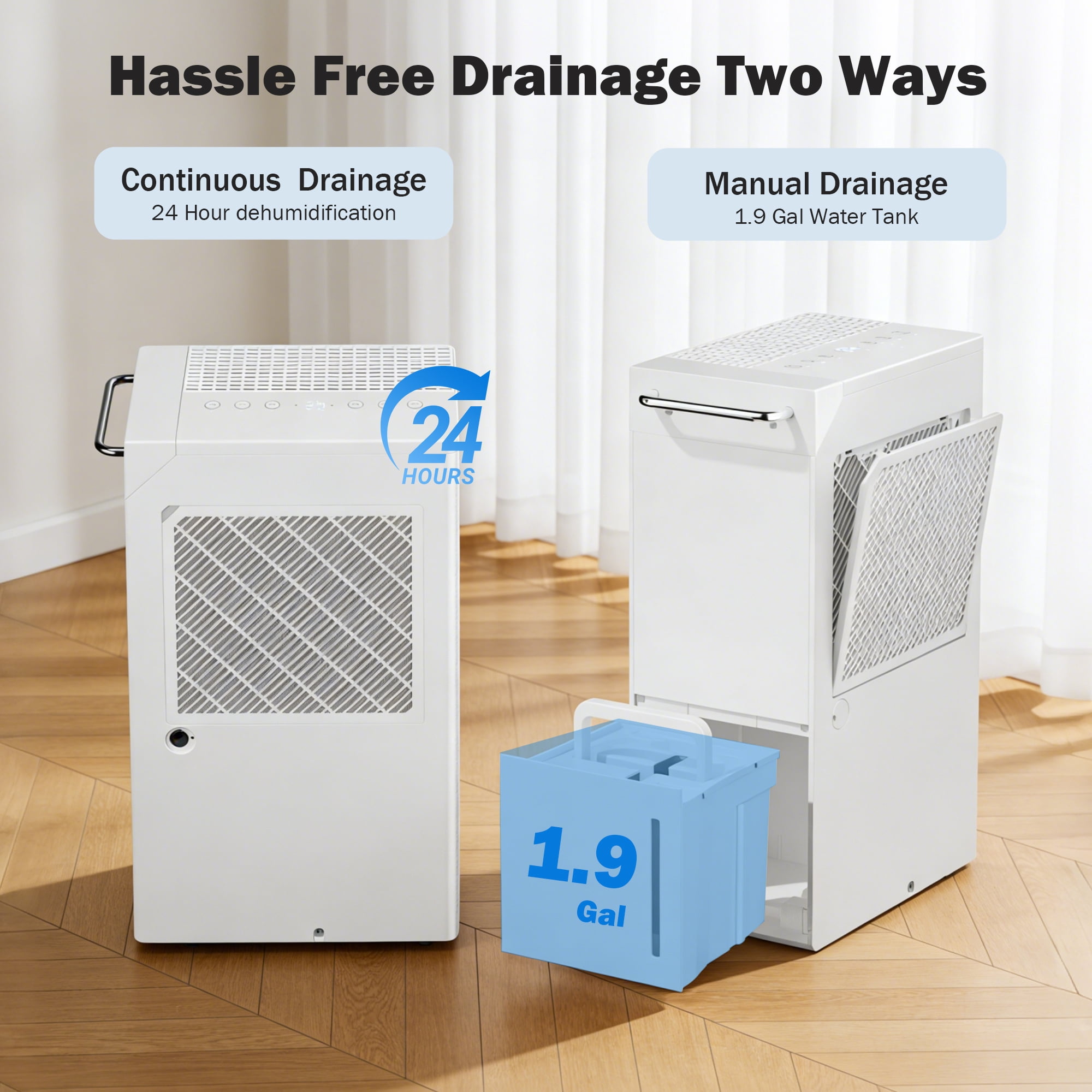 Dehumidifier for Basement & Home, Max 80 Pints, 5600 Sq.ft, Auto Shut Off, Dehumidifier with Drain Hose for Bathroom, Large Room, Garage