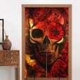 thumbnail image 4 of XMXT Japanese Noren Doorway Room Divider Curtain,Colorful Skull Print Restaurant Closet Door Entrance Kitchen Curtains, 34 x 56 inches, 4 of 7