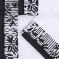 thumbnail image 5 of Superior Wisteria Floral Cotton Bath Towels, Set of 2, White/ Black, 5 of 8
