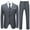 Gray, variant on Cloudstyle Mens 3 Piece Suit Set Blazer Tux Vest Suit Pants Jacket Formal