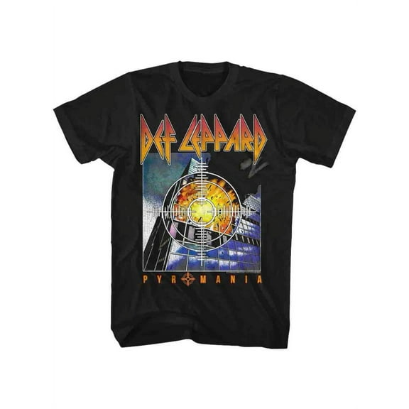 Def Leppard Pyro Album Black Adult T-Shirt Tee
