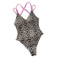 thumbnail image 7 of Summer Saving pimelu Bathing Suit for Women One Piece Swimsuit for Women Tankini Swimsuit Modest Swimsuit Vintage Leopard Print Strap Tankini Bathing Suit Swimming Suits for Women, 7 of 7