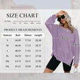 thumbnail image 5 of TEMOFON Womens Long Sleeve Shirts Blouse Oversized Tops Waffle Knit Crew Neck Sweatshirts Fashion Side Slits Casual Pullover Purple, 5 of 10