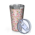 thumbnail image 2 of 16oz Tumblers Pink Christmas Santa and Tree Pattern Stainless Steel Vacuum Insulated Double Wall Travel Tumbler Cups Mug with Lid and Straw,Cleaning Brush for Coffee,Tea, 2 of 4