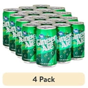 (4 pack) Great Value Ginger Ale, 7.5 fl oz, 6 Pack Cans