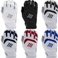 thumbnail image 2 of Marucci Signature Adult Baseball Softball Batting Gloves, Black/White, Medium, 2 of 2