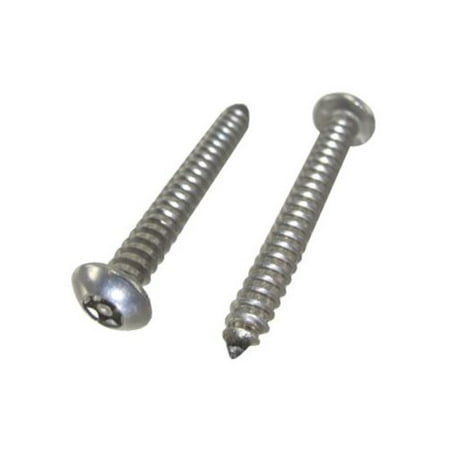 

# 10 X 3/4 Stainless Steel Button Head Tamperproof Torx Sheet Metal Screws (Box of 100)