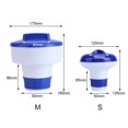 thumbnail image 2 of S/M Blue and White Pool Spa Floating Chlorobromine Chemical Dispenser, Float Dispenser For Small Pools[5 inches (small)], 2 of 9