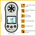 Anemometer Handheld Anemometro Thermometer Wind Speed Gauge Meter