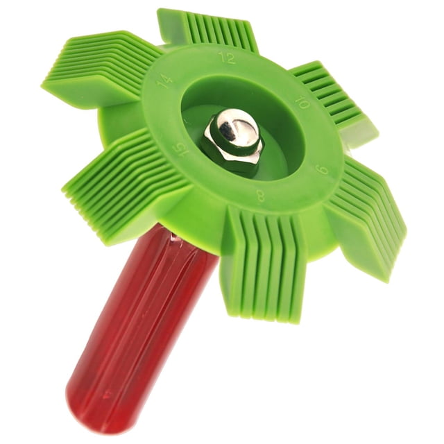 Limpiador de Aletas VentDepot 1 pza 81mmØ 98mm 6 Peines Plástico Verde y Rojo